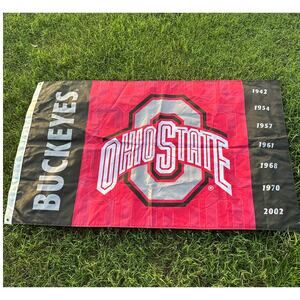 Ohio State University Buckeyes Premium NCAA Championship Flag Banner 35x60
